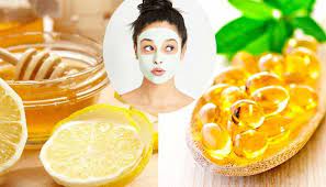 face mask of vitamin e capsule for skin whitening