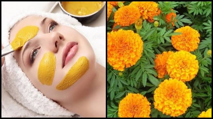 Turmeric and marigold face masks 