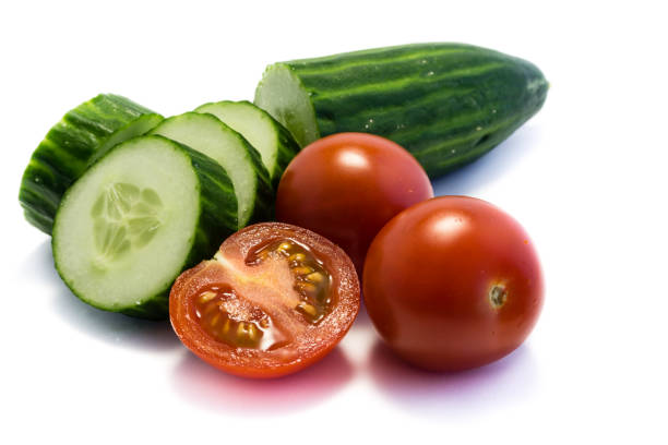 Cucumber and tomato 