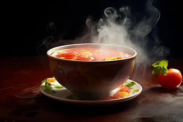 Drink hot soups 